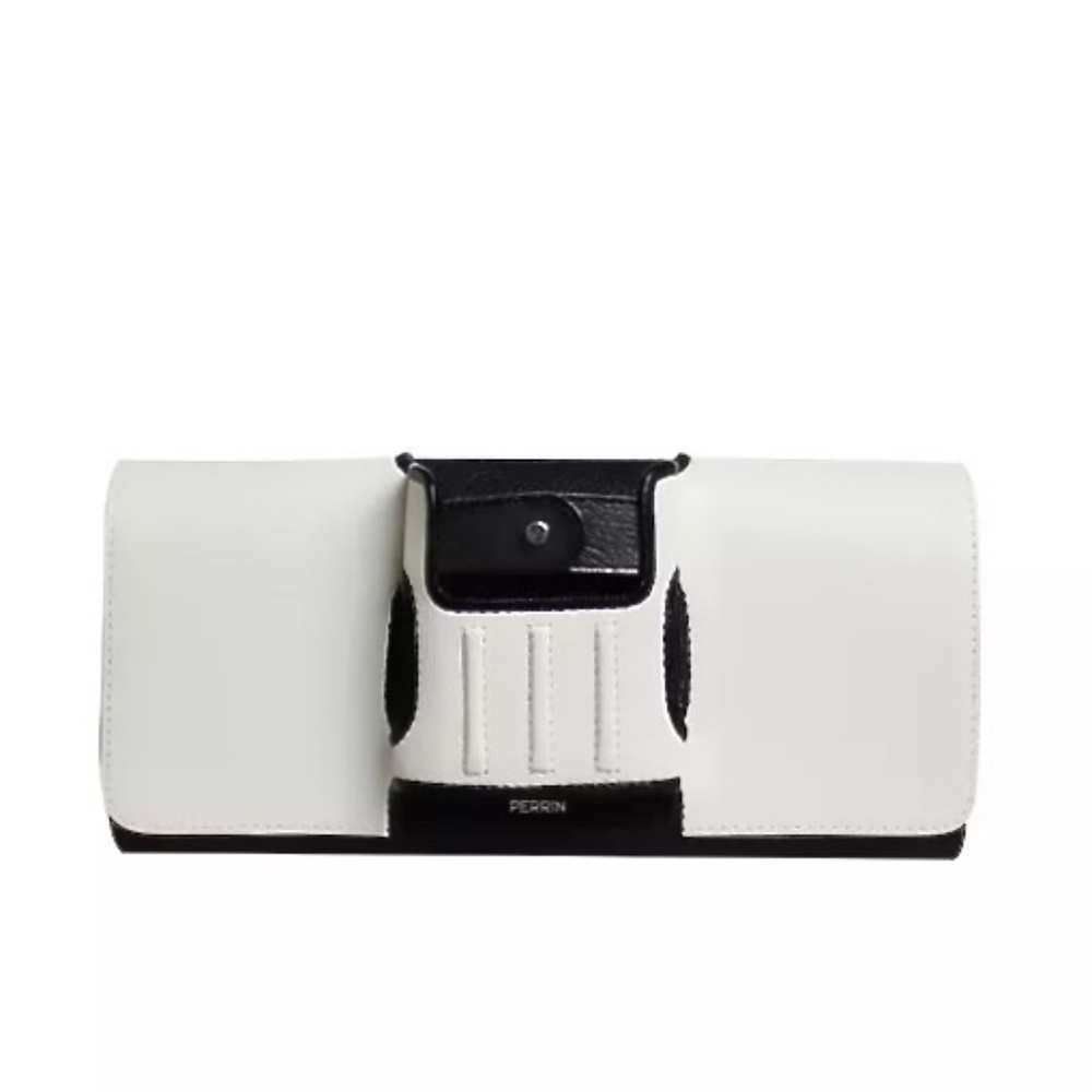 Perrin Paris Black And White La Newyorkaise Glove Clutch - Picture 13 of 13